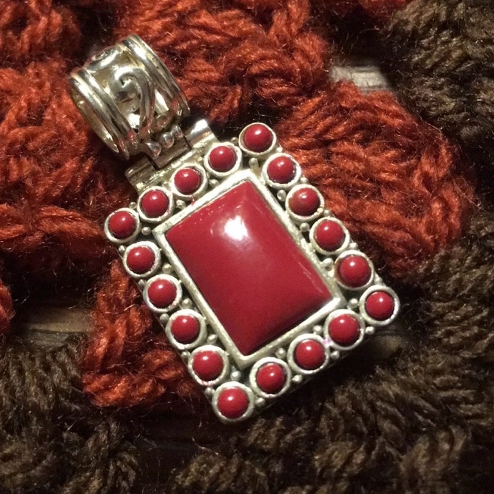 Vintage Carnelian Slide SS925 Pendant/Necklace
